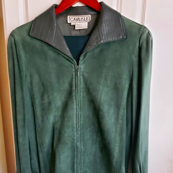 Carlisle Suede Jacket with Leather Trim. - Picture 1 of 3